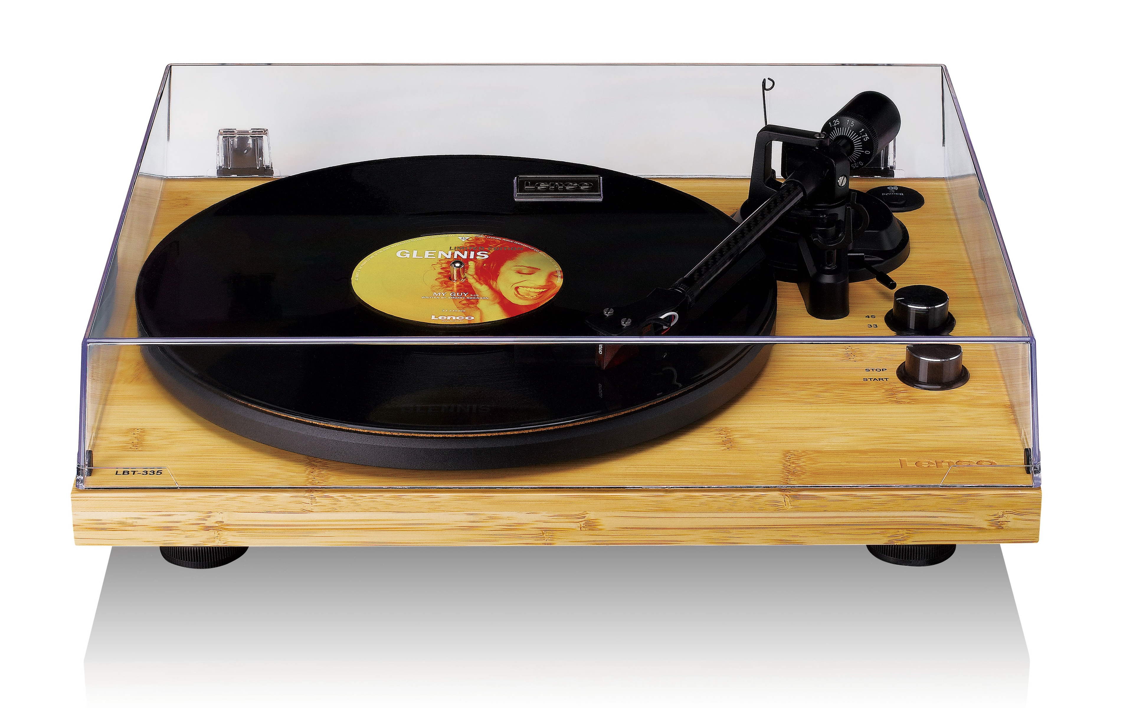 Lenco LBT-335BA: Real Bamboo turntable with Carbon Fibre tonearm and Bluetooth streaming 