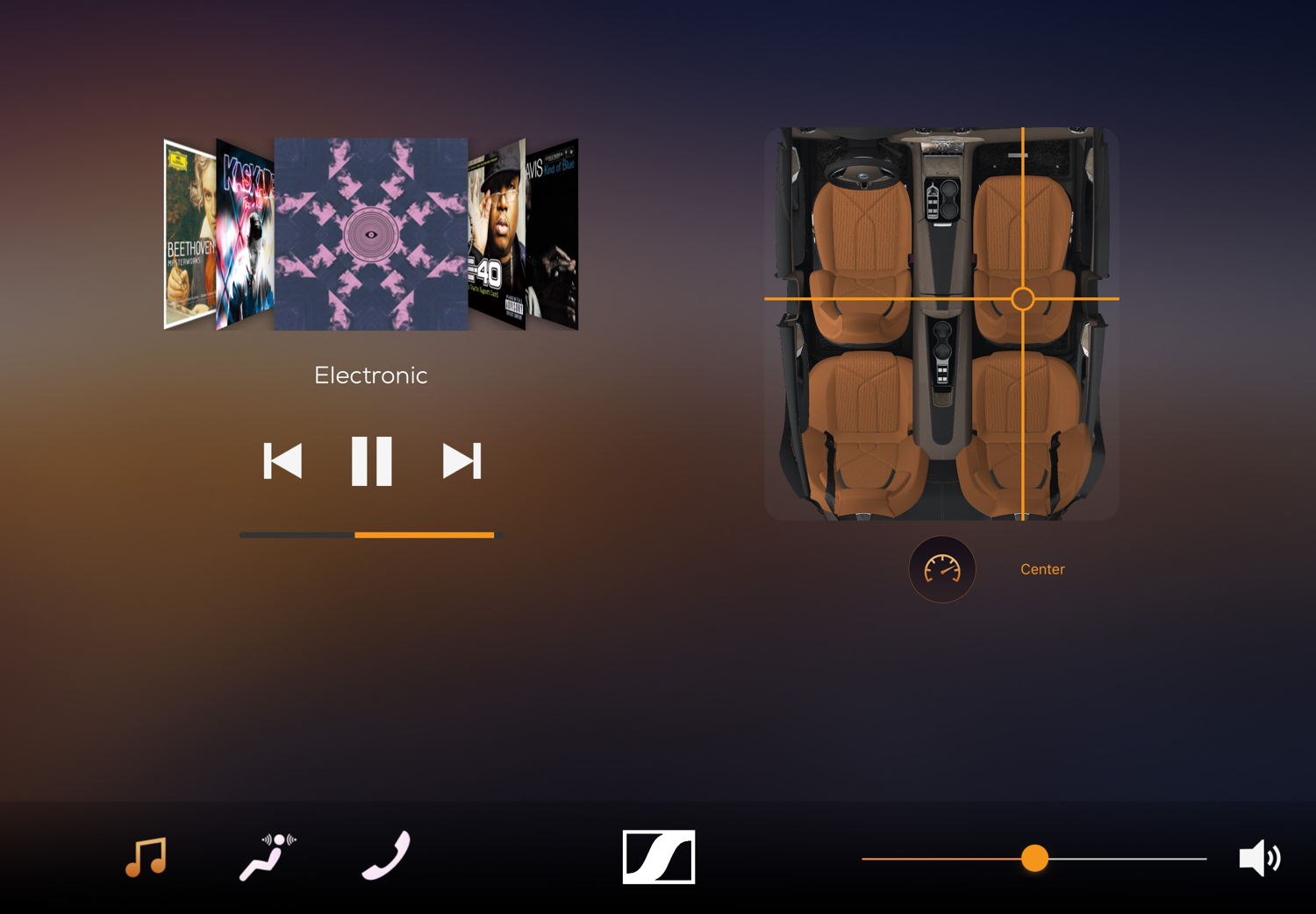 Example screen of the AMBEO user interface