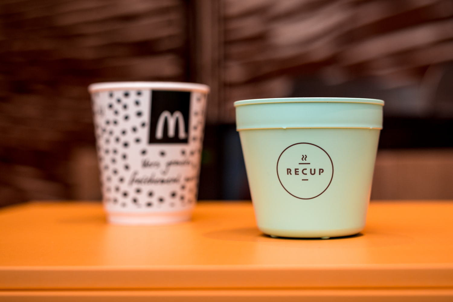 McDonald's new ReCup reusable coffee cup packaging