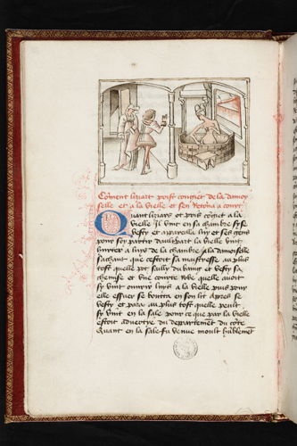 Jean de Wavrin, Roman de Gérard de Nevers.
Zuidelijke Nederlanden, 1450-1467. ms. 9631, fol. 12v Ⓒ KBR