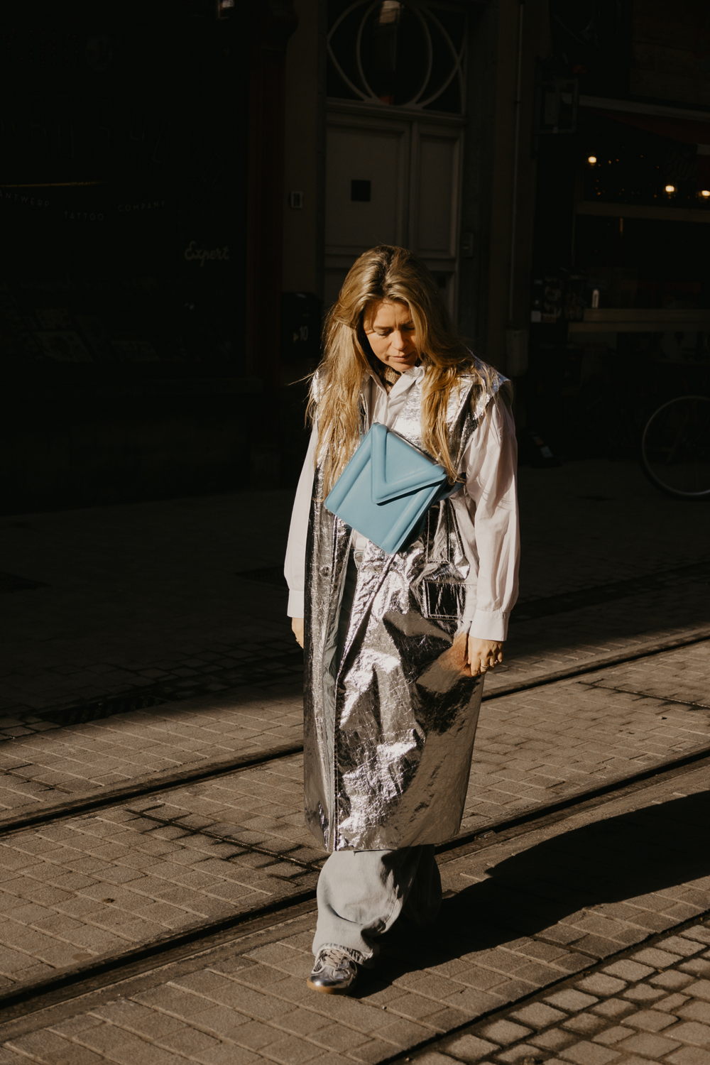 Mieke Dierkx - Belt bag bleu ciel -€445