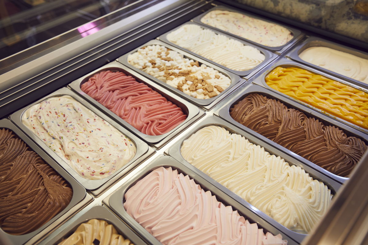 A rainbow of gelato flavors is available at Java, Etc.