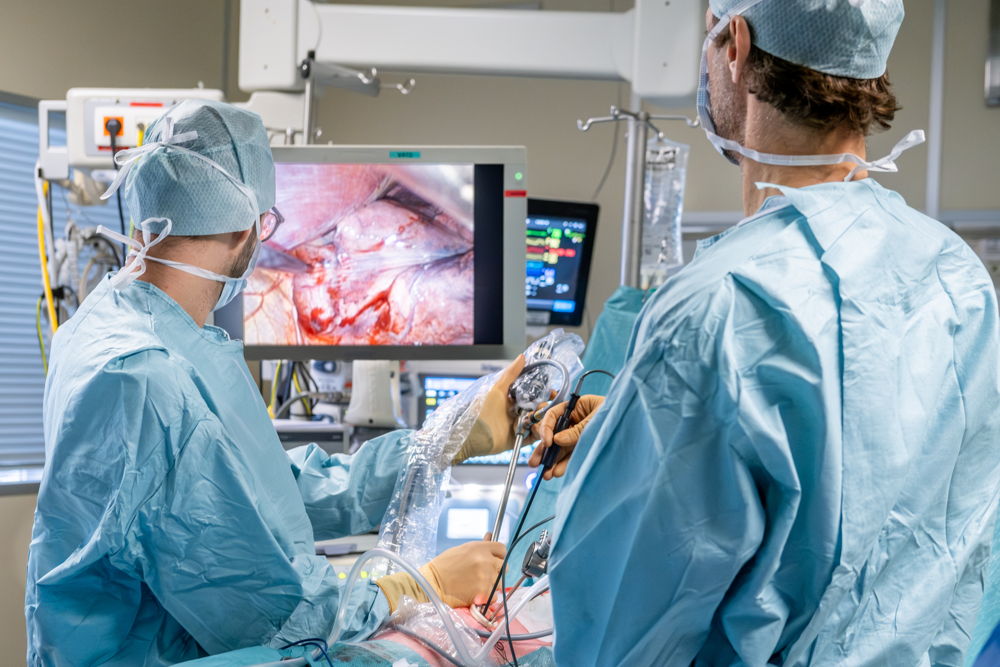 De operatieve verwijdering van een longtumor. (Foto: ZAS - Sara Van Daele)