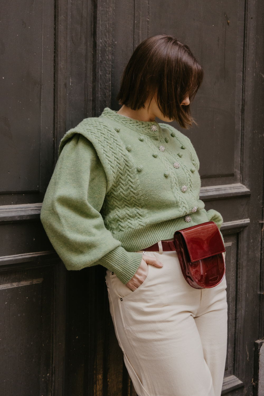 Mieke Dierckx -  Belt Bag wine laqué - €365