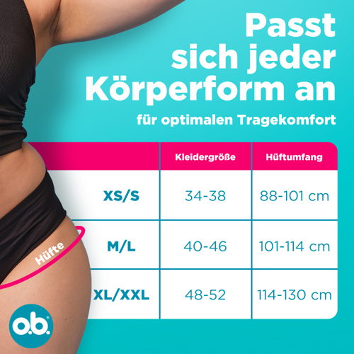 o.b.® Periodenslip_Größentabelle