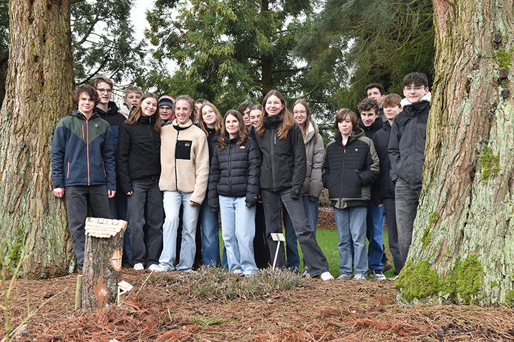 Leerlingen Campus Lievegem maken kabouterhuisjes voor domein Het Leen
