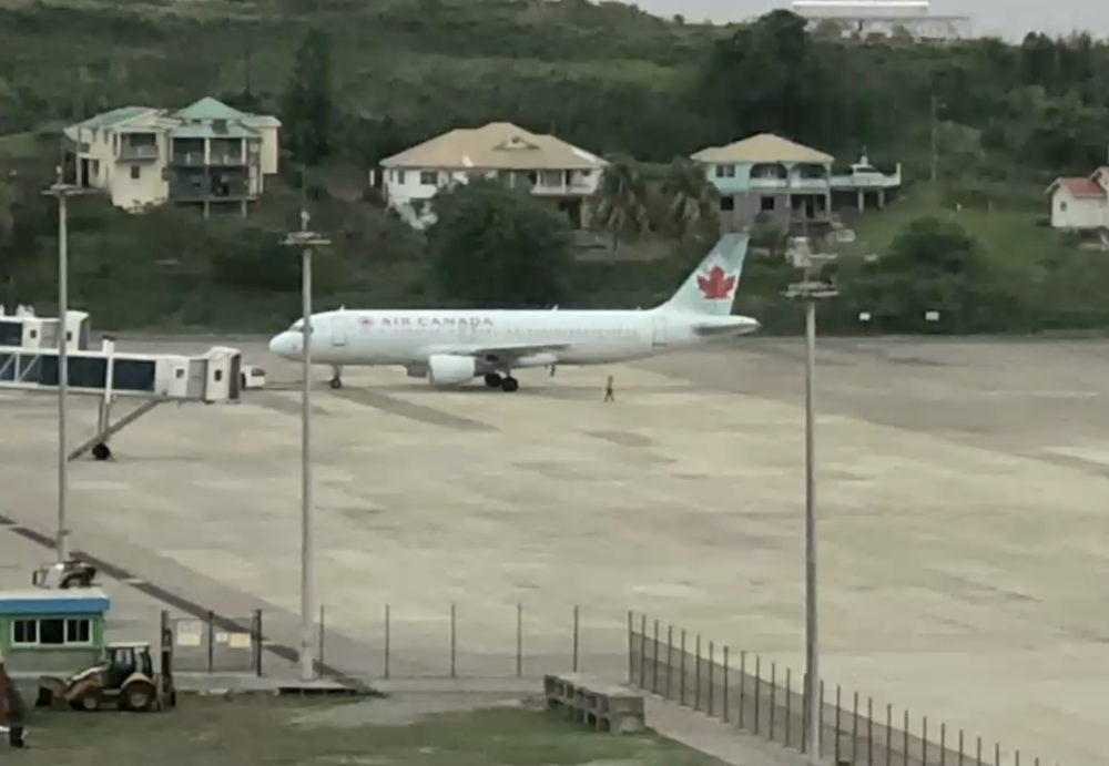 Charter Flight at the Argyle International Airport in St. Vincent and the Grenadines.