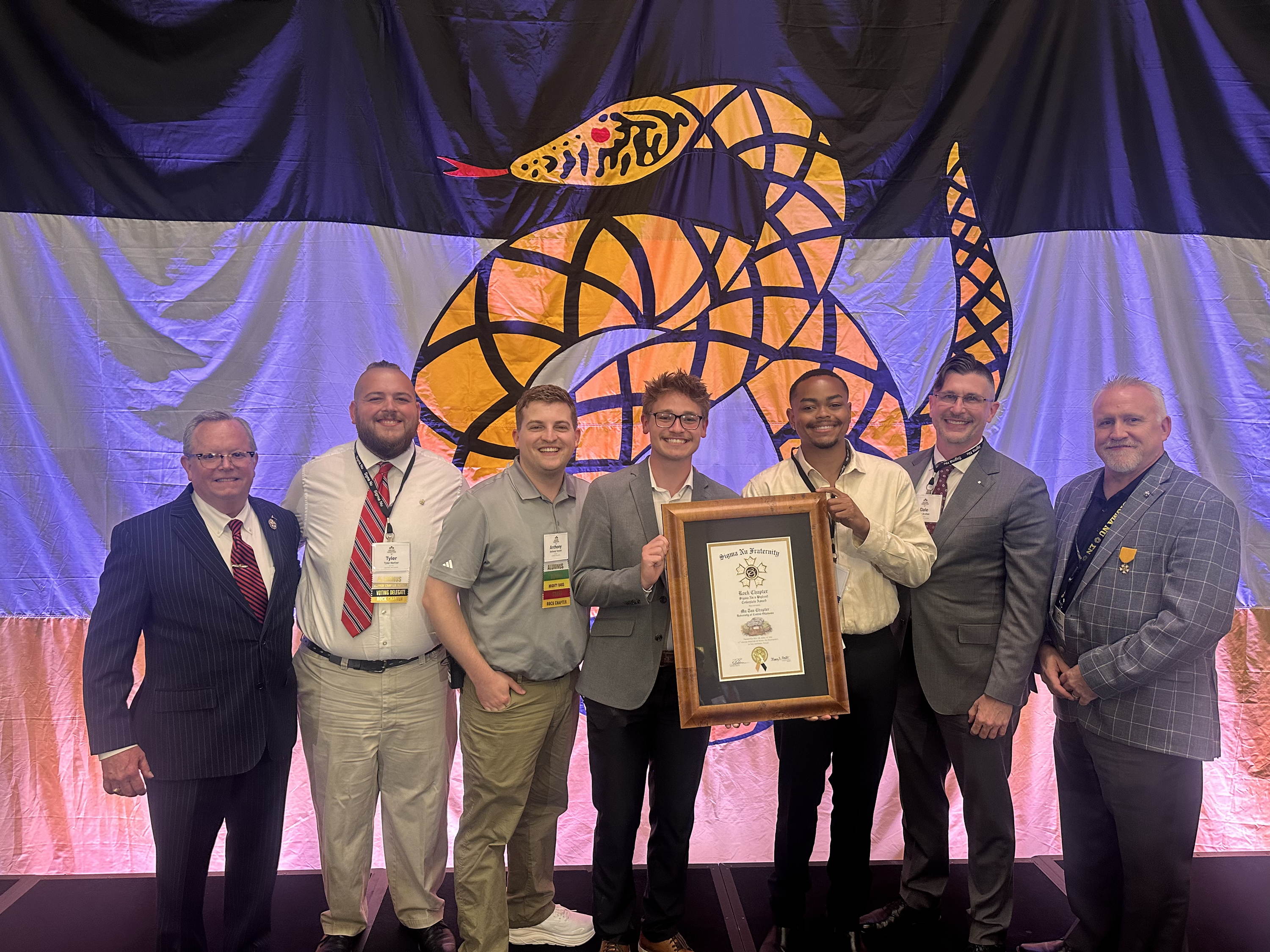 UCO’s Sigma Nu Fraternity Chapter Honored with National Award
