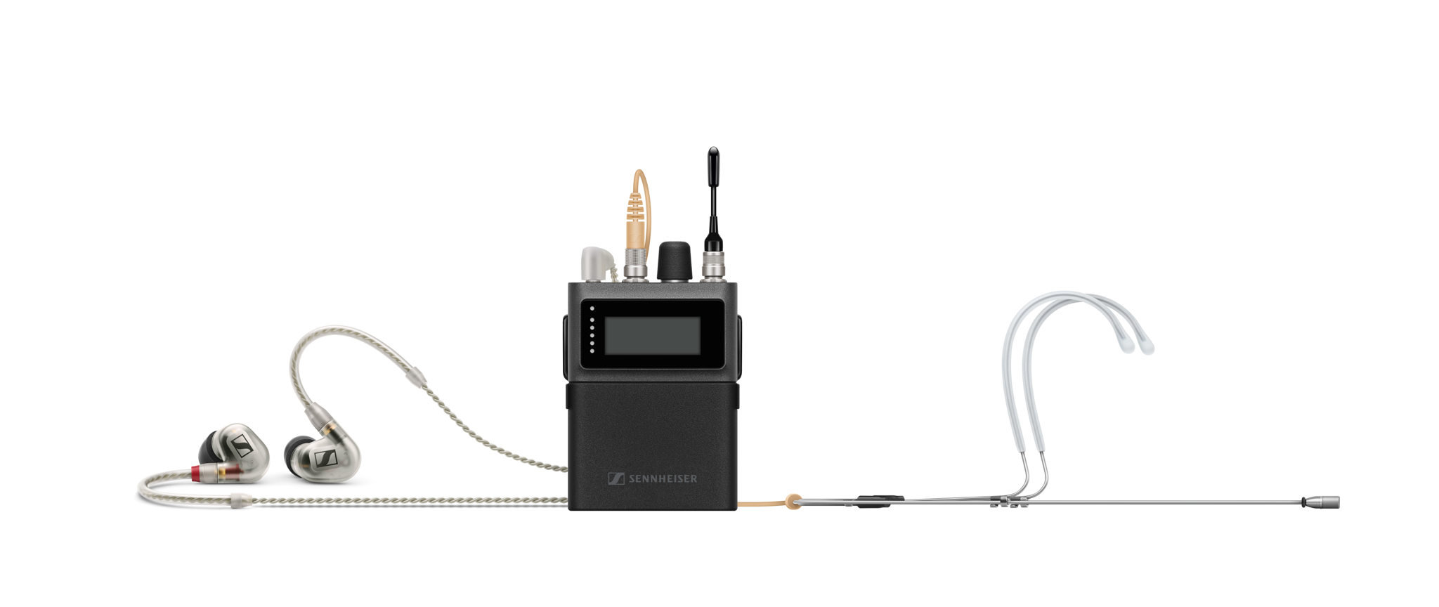 Die bidirektionalen Spectera SEK-Bodypacks handlen IEM- und Mikrofon/Line-Signale innerhalb desselben HF-Breitbandkanals