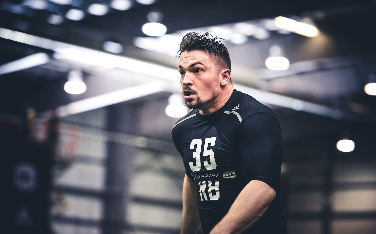 Anthony Gosselin at the CFL Combine presented by adidas. Photo credit: Johany Jutras/CFL