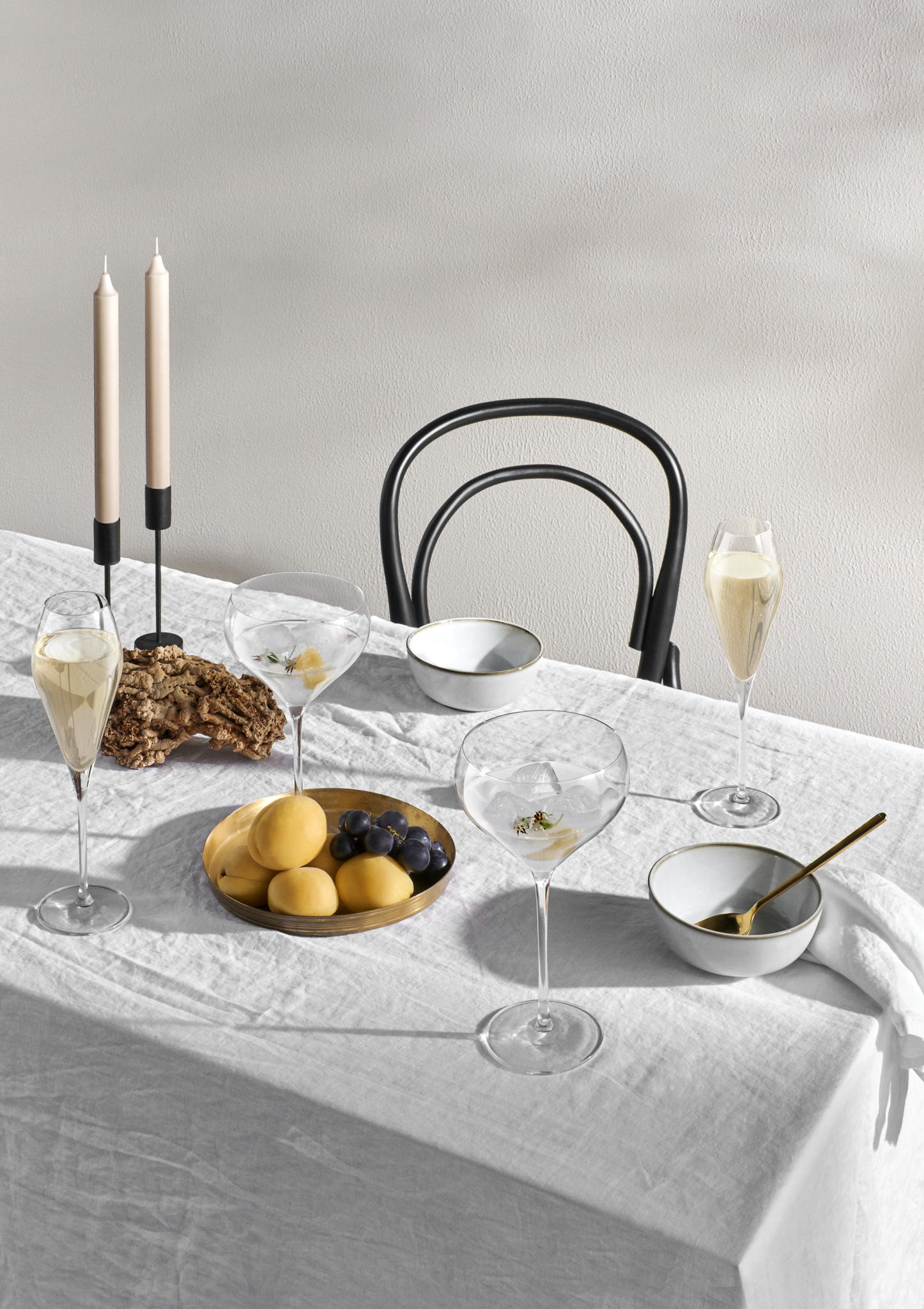 Fantasy Champagne Glass Set of 2, €27; ​
Cocktail Glass Set of 2, €27