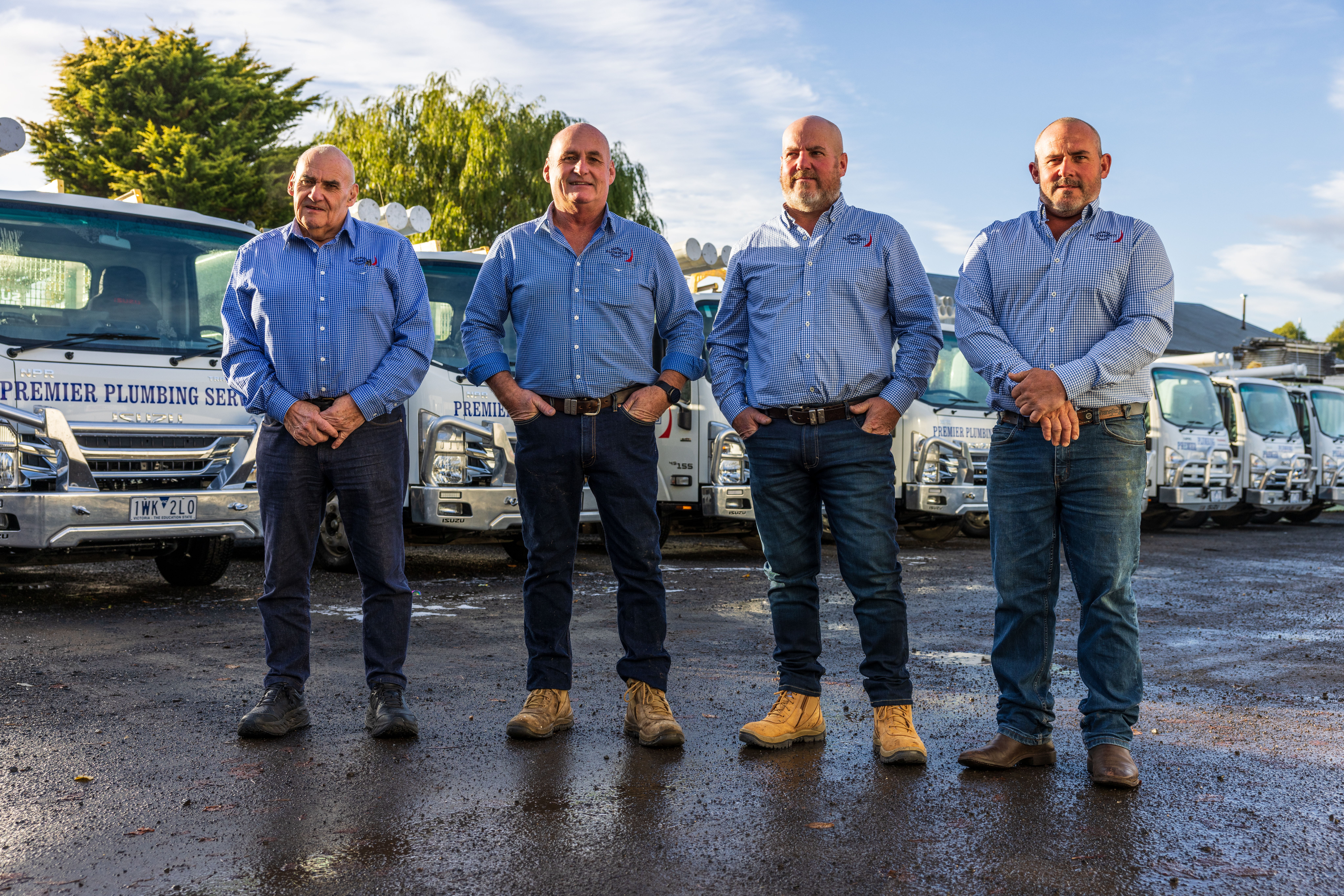 From left to right: Premier Plumbing Service Directors; Jim Donald, Grant Donald, Michael Donald, and Tim Donald.