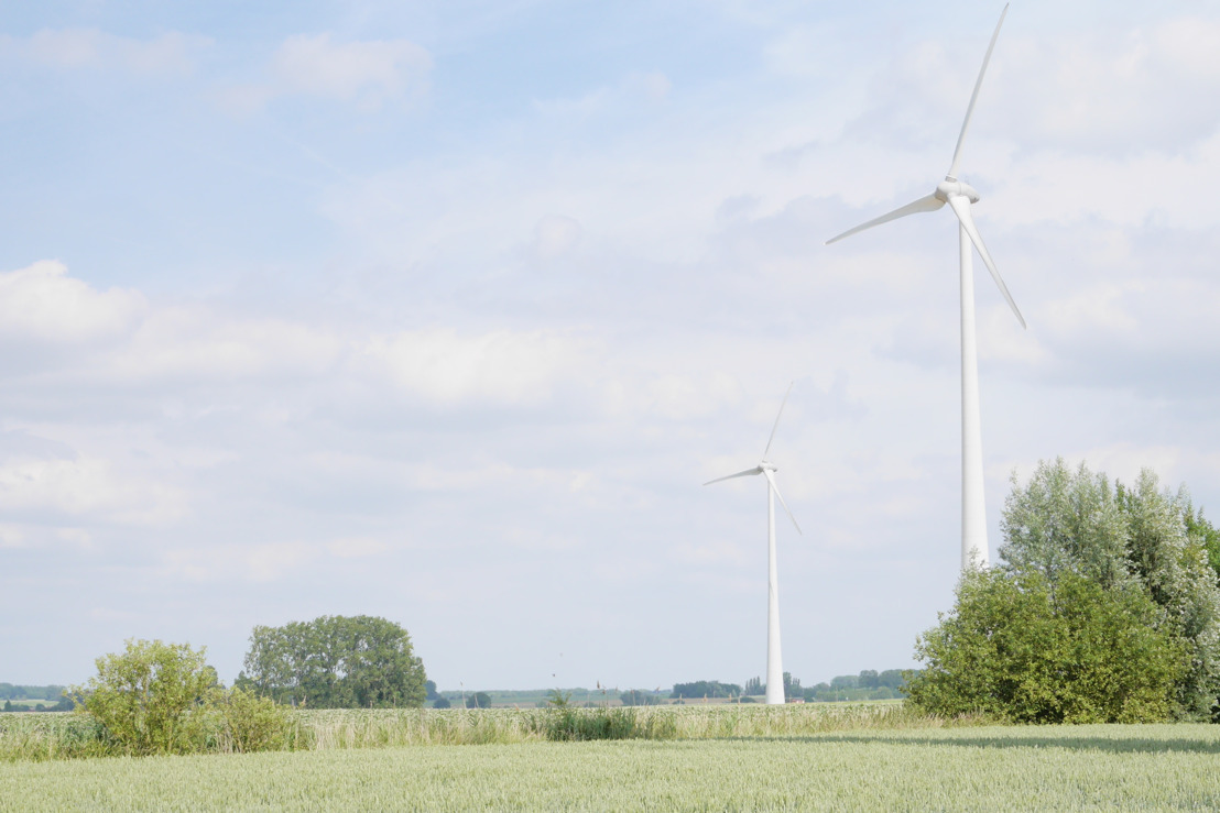 Een project van 2 nieuwe windturbines om te voldoen aan de energiebehoefte van het farmabedrijf Takeda in Lessines