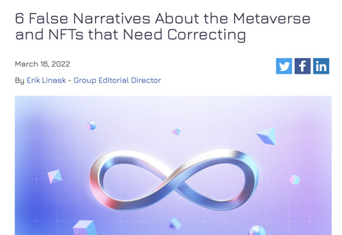 6 False Narratives About the Metaverse and NFTs that Need Correcting