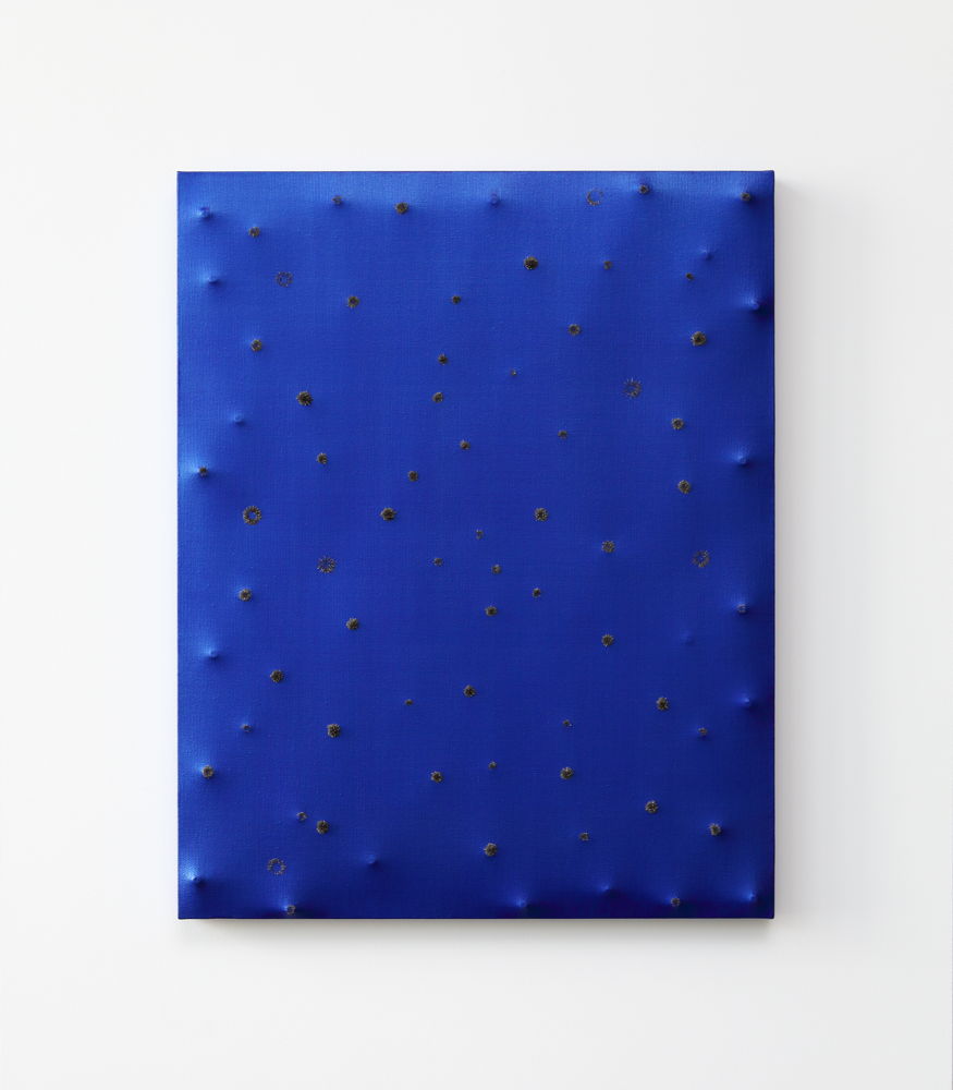 Keisuke Matsuura, Jiba-bp4, 2018. Magnet, acrylic, iron turnings on canvas.