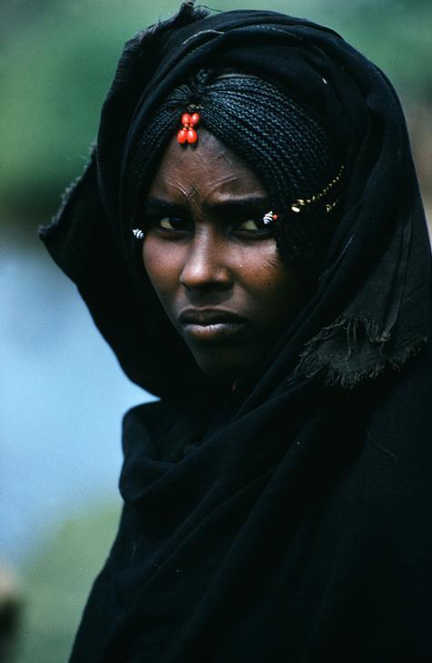 Portrait of a young Afar woman, Ethiopia, 1960. AKG3547622