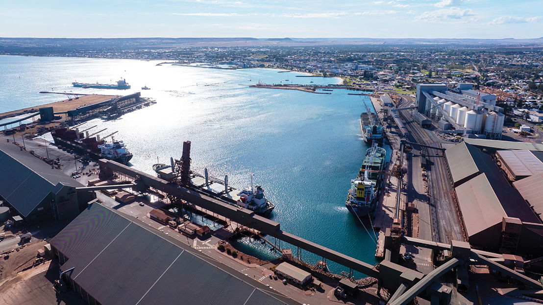 GMA Garnet ship leaves Geraldton, Western Australia Port on its way to new hub in Port Klang.