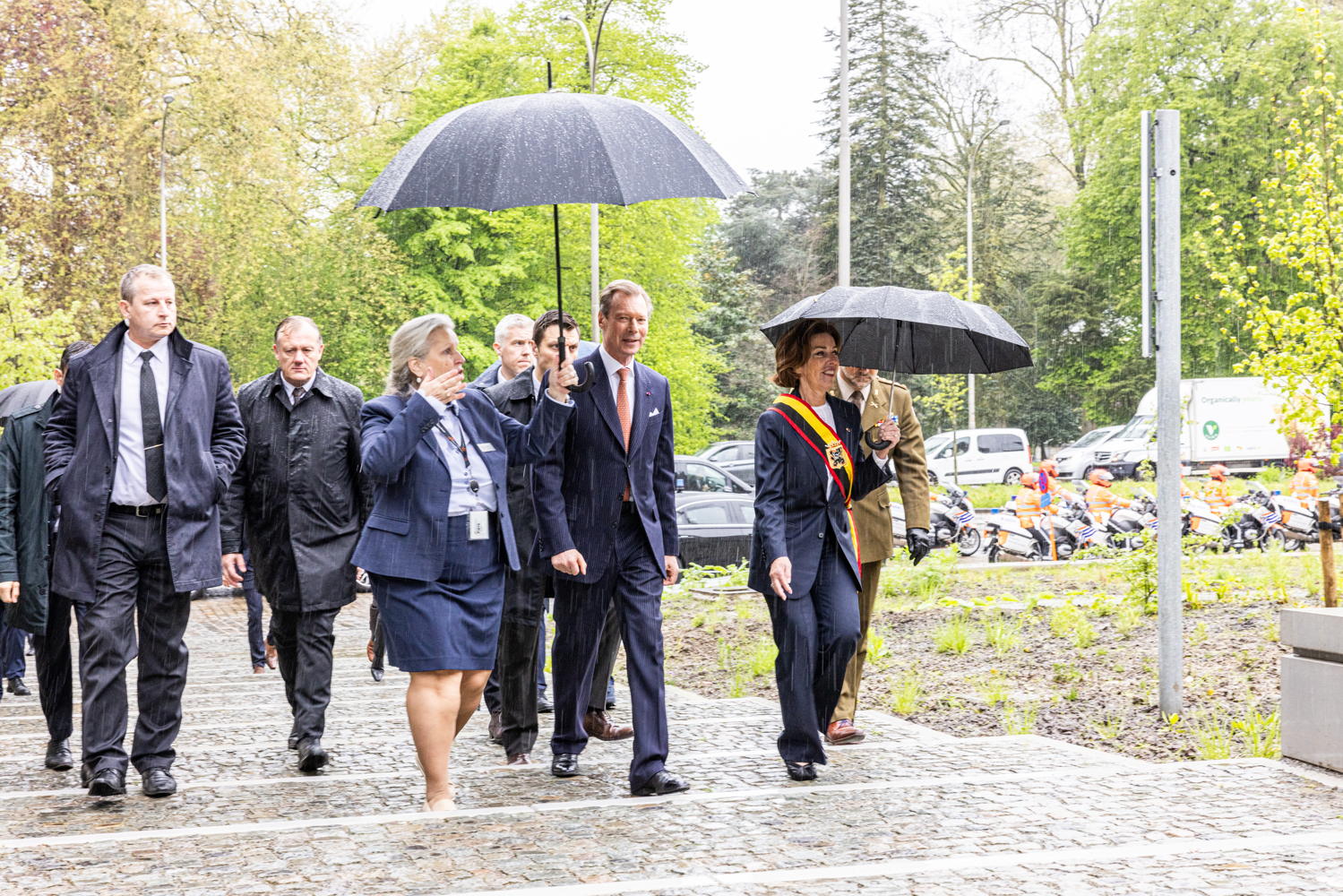 aankomst Provinciehuis groothertog Henri met gouverneur Carina Van Cauter
