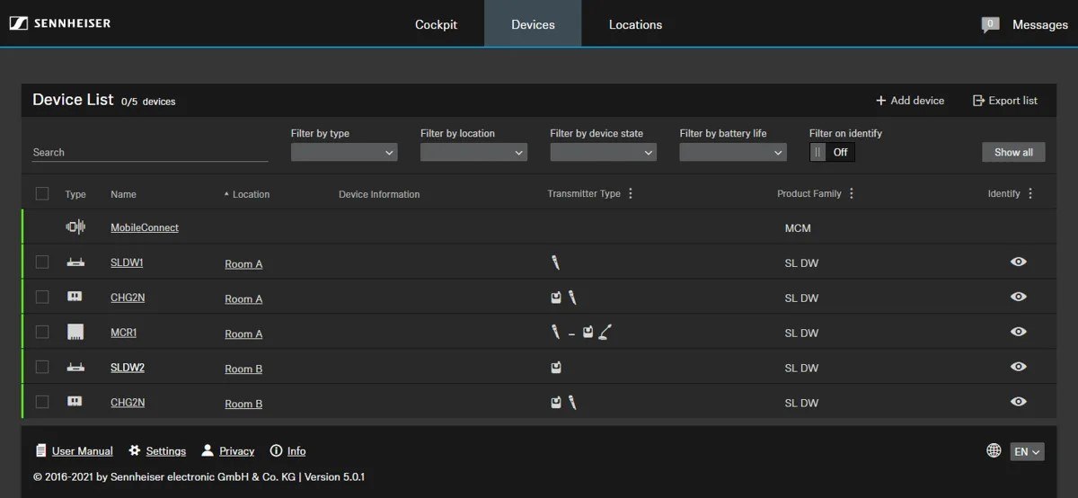 Control Cockpit (Cabina de Control) 5.0 de Sennheiser integra al MobileConnect Manager