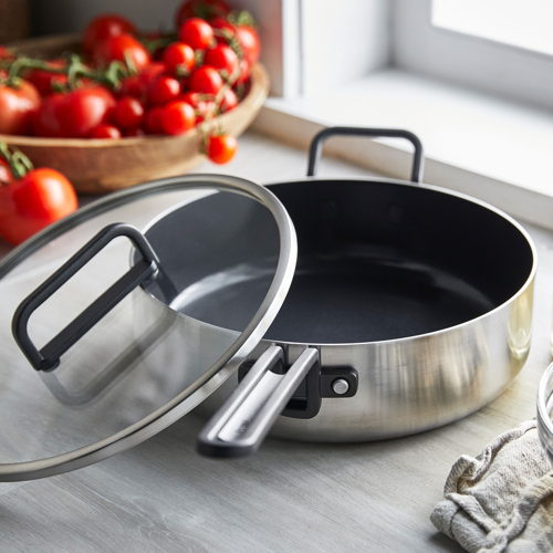 GreenPan™ Stanley Tucci™ Stainless Steel Ceramic Nonstick 4QT/26cm Sauté Pan with Lid - €234 GreenPan™ Stanley Tucci™ Stainless Steel Ceramic Nonstick 4QT/26cm Sauté Pan with Lid - €234