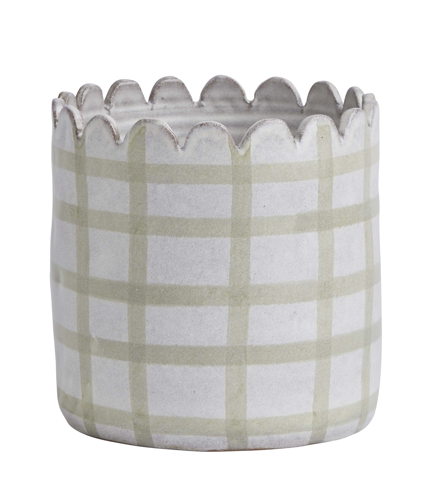 Habitat Fresh Vintage Scallop Check Planter Large, £15