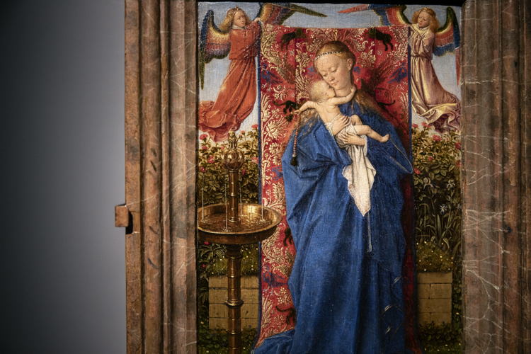 Madonna bij de fontein van Jan van Eyck, detail, collectie KMSKA, foto Ans Brys
