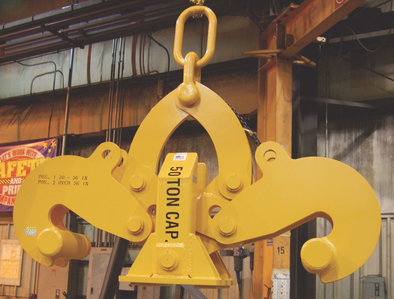 Thee beam grab offers precision handling of wide-flange beam sections and plate girders. 