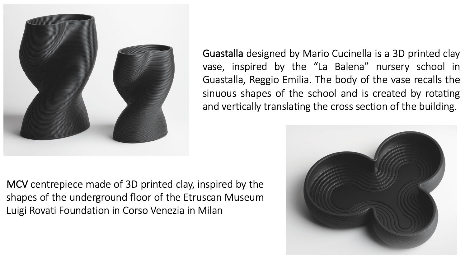 Guastalla vase and MCV centrepiece by Mario Cucinella for Danese Milano Guastalla vase and MCV centrepiece by Mario Cucinella for Danese Milano