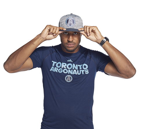 Toronto Argonauts adidas team collection (Tori Gurley).