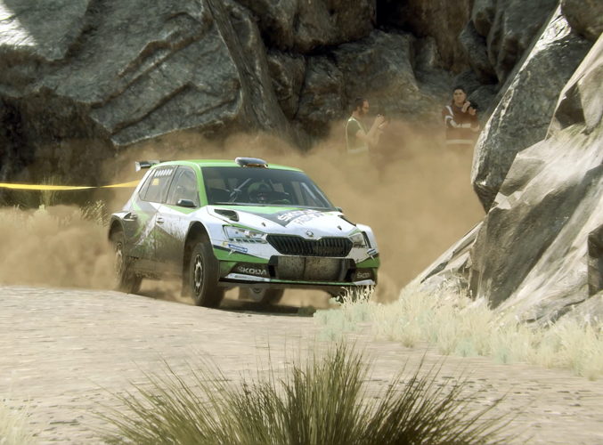 Virtual ŠKODA crews and their cars are present in the DiRT Rally 2.0 online video game, ŠKODA rally cars appear in a photo realistic shape with different designs Virtual ŠKODA crews and their cars are present in the DiRT Rally 2.0 online video game, ŠKODA rally cars appear in a photo realistic shape with different designs