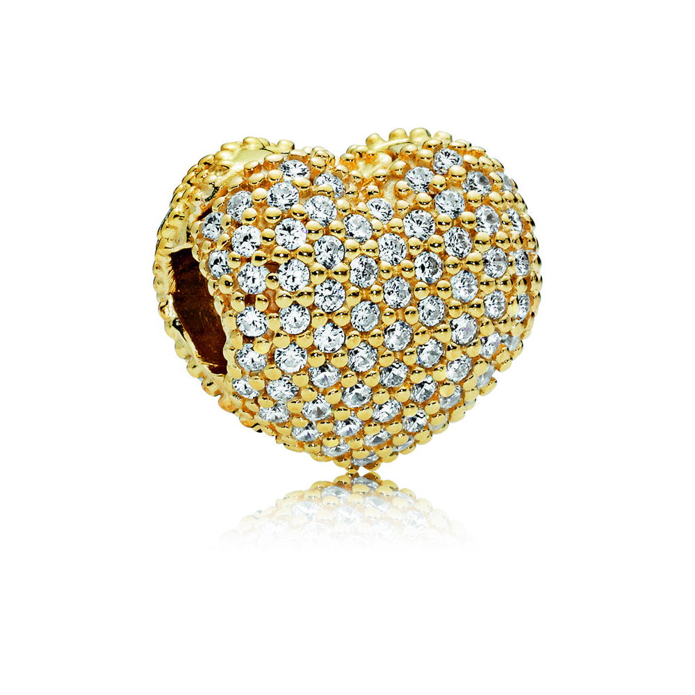 Pavé Open My Heart Charm
