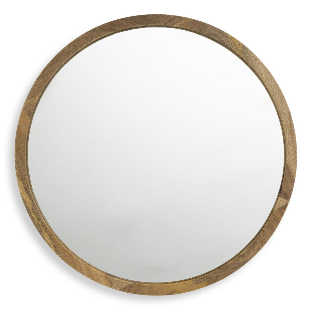 Habitat Mango Wood Round Wall Mirror - Natural - 50x50cm, £38