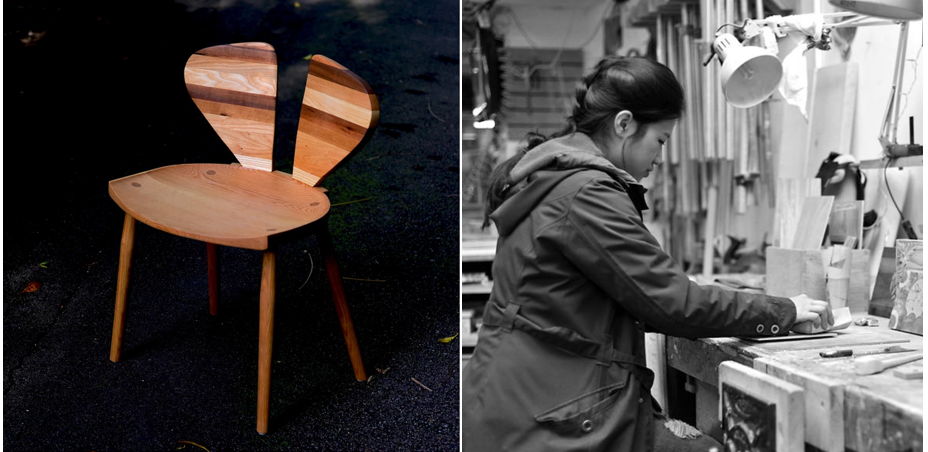 Above: Butterfly Chair and Yu Hua Liew at work