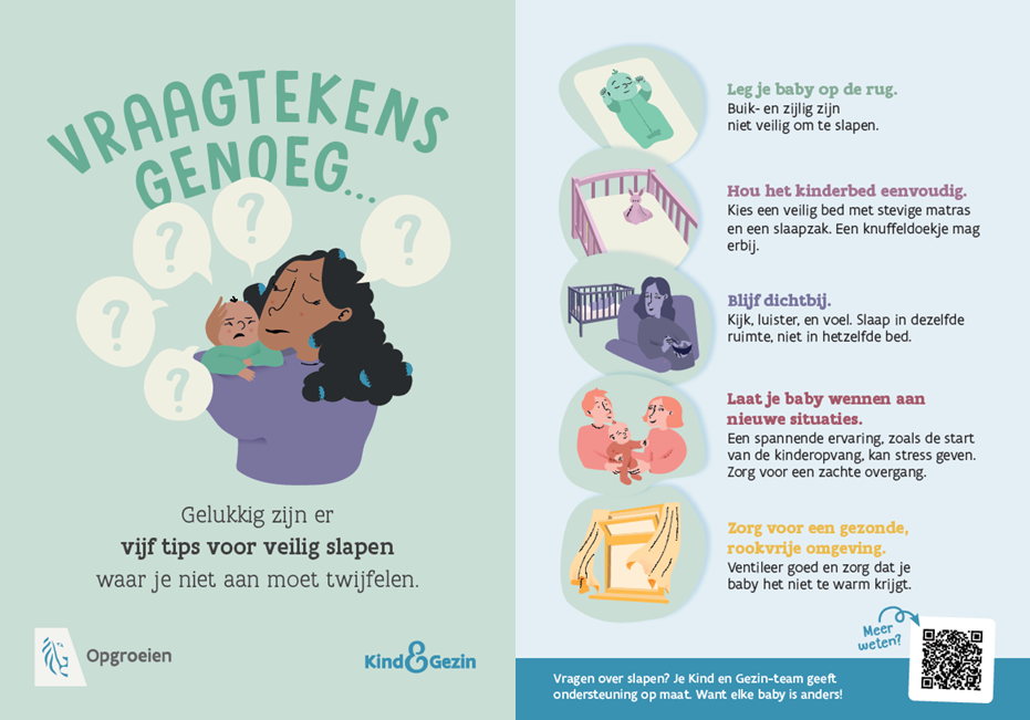 Persbericht Opgroeien Kind en Gezin zet vijf tips voor veilig slapen in de verf