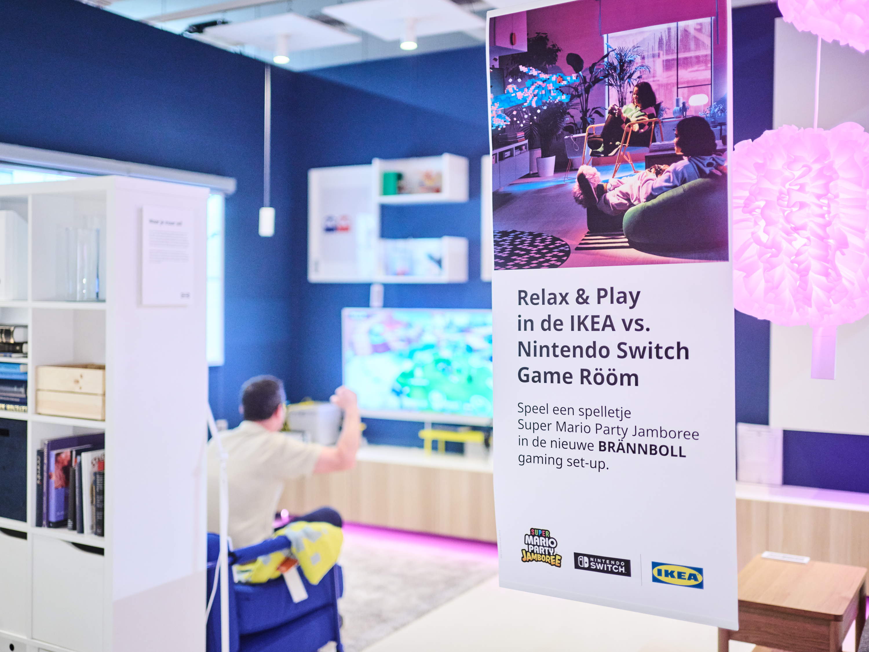 Gameplezier in de IKEA x Nintendo Switch Game Rööm