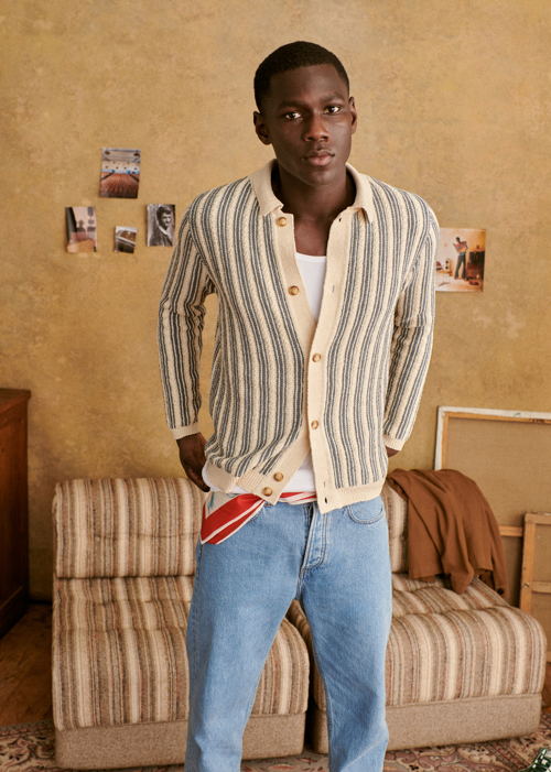 Octobre Editions - Chemise Alessio Ecru Bleu - 140€