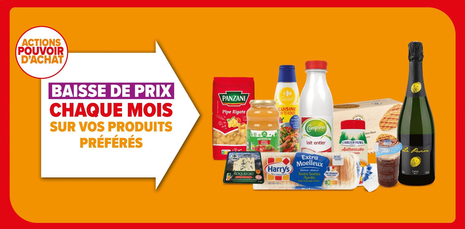 Carrefour Belgique réduit les prix sur 1500 produits du quotidien favoris de ses clients