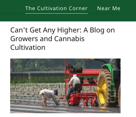 Can't Get Any Higher: A Blog on Growers and Cannabis Cultivation