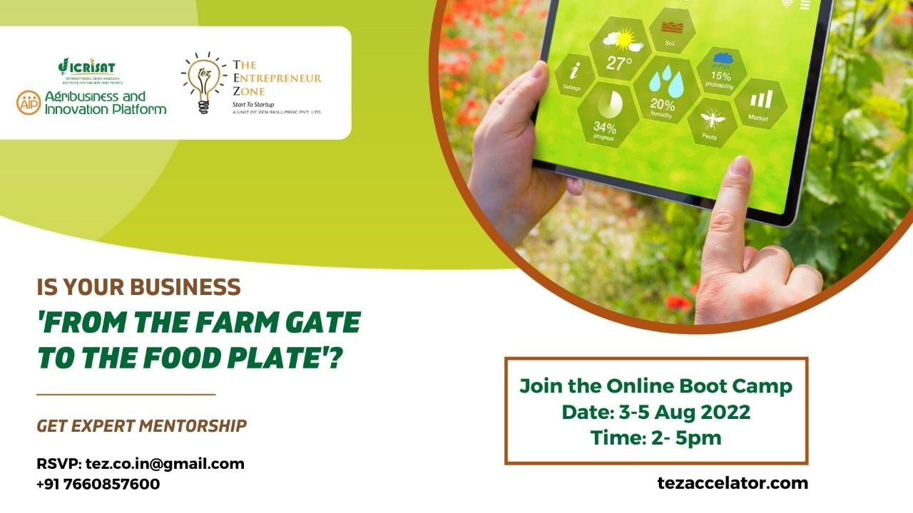 Calling entrepreneurs eyeing the ag and food-tech start-up domain