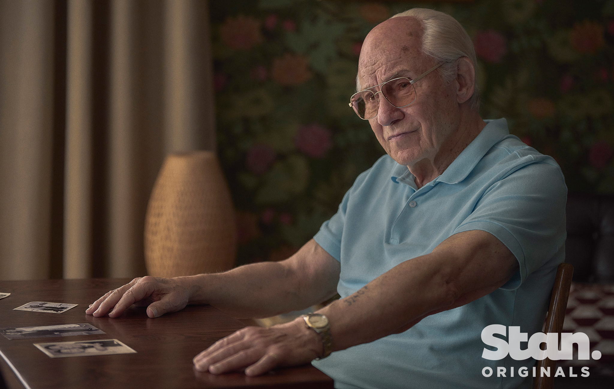 Caption: Harvey Keitel as Lali Sokolov seen in his apartment in Melbourne (Credit: © Martin Mlaka / Sky UK) Caption: Harvey Keitel as Lali Sokolov seen in his apartment in Melbourne (Credit: © Martin Mlaka / Sky UK)