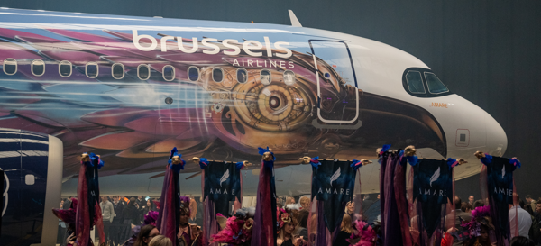 Wereldpremière: Brussels Airlines en Tomorrowland presenteren het eerste vliegtuig met augmented reality