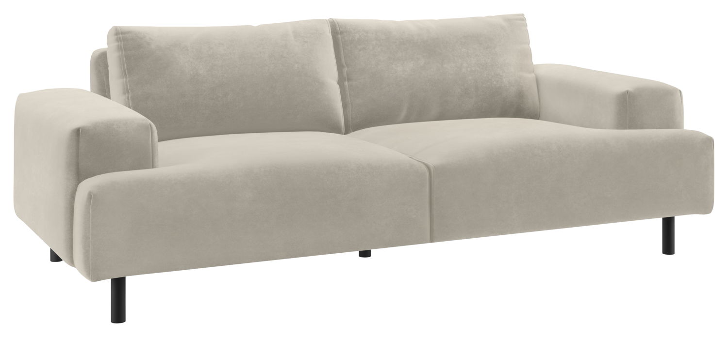 Habitat Julien Velvet 3 Seater Sofa - Natural, £625