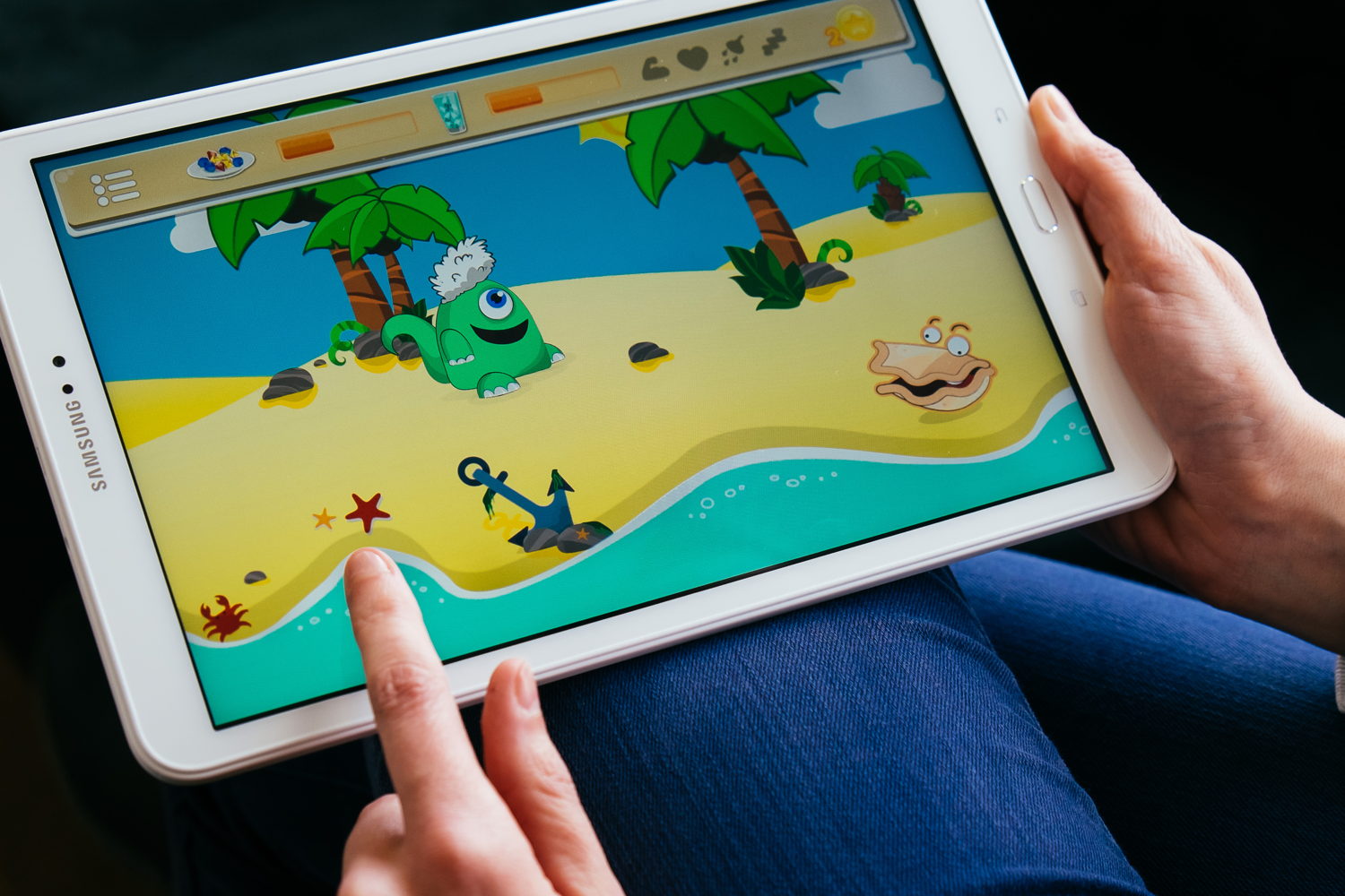 De app bevat een educatief spel over voeding © UZ Leuven