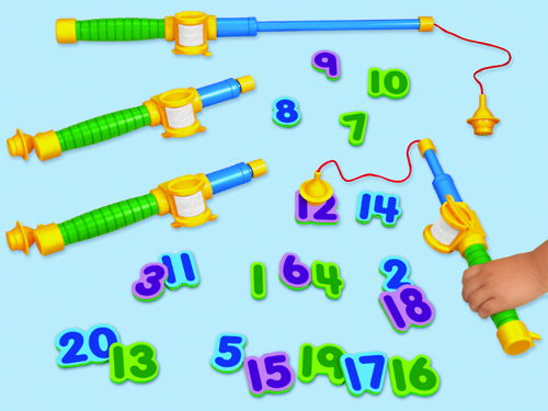 Magnetic numbers fishing set 