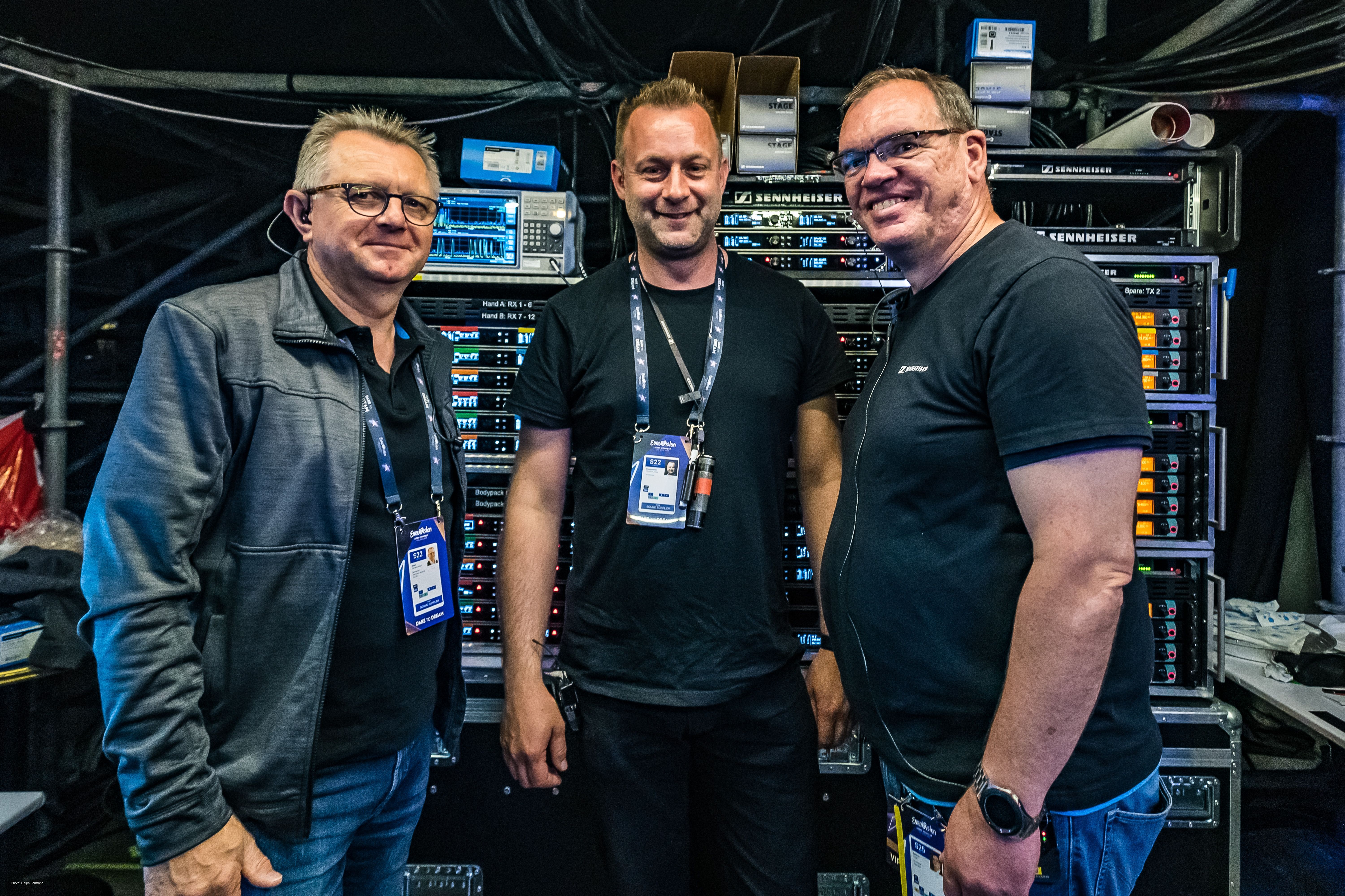 The Sennheiser ESC team: Gerhard Spyra, Christian Almer Frederiksen and Volker Schmitt … (Photo credit: Ralph Larmann)