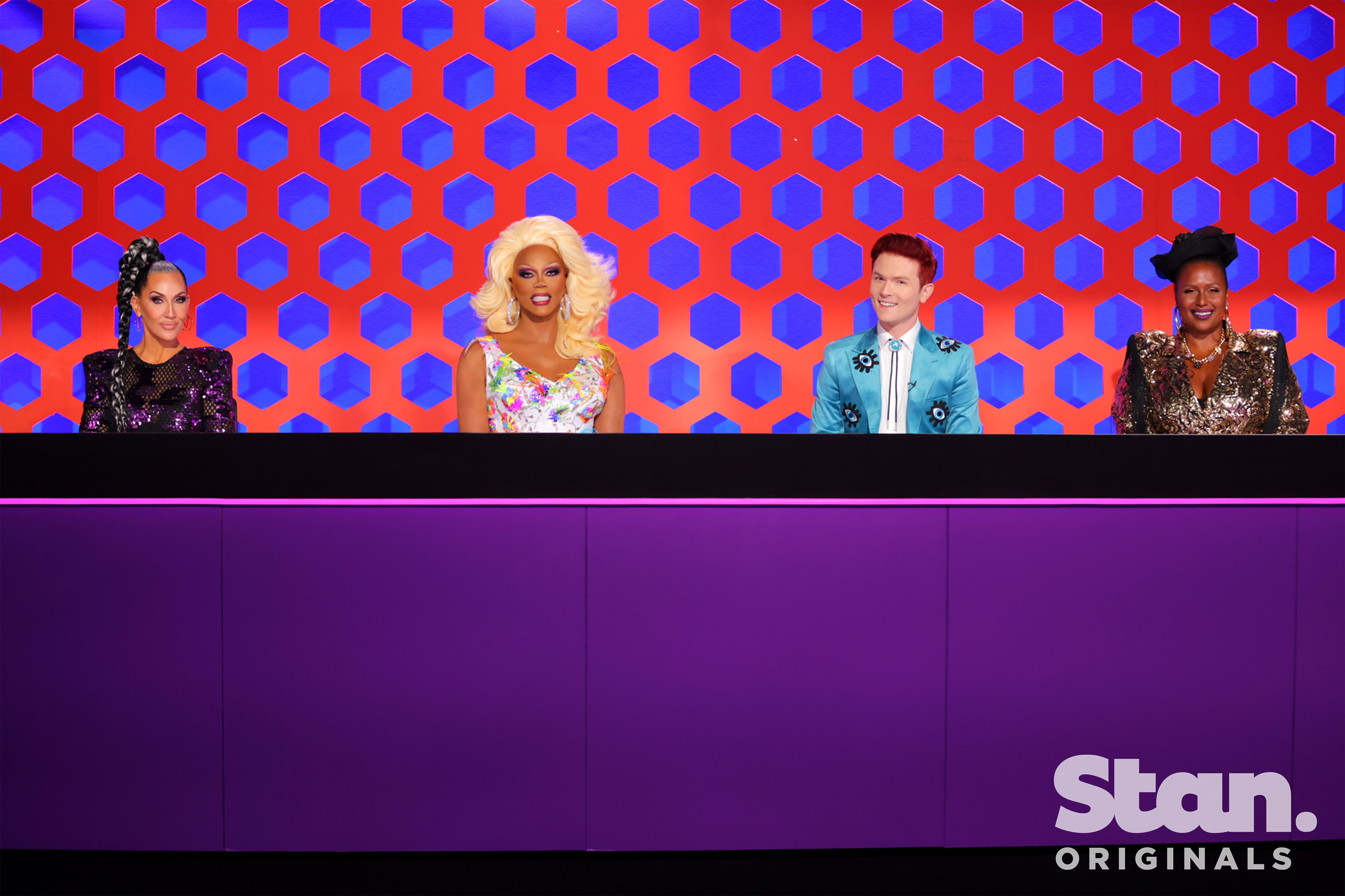 RuPaul's Drag Race Down Under nominated for Best Reality Program
Pictured - Michelle Visage, RuPaul, Rhys Nicholson nominated for Best Comedy Performer, Deva Mahal