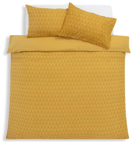 Habitat Cotton Triangle Waffle Mustard Bedding Set - Double, £40 Habitat Cotton Triangle Waffle Mustard Bedding Set - Double, £40