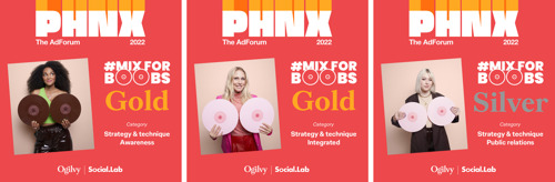#MixForBoobs van Ogilvy Social.Lab voor NRJ België en Pink Ribbon Belgium valt in de prijzen op de AMMA Awards en PHNX Awards van AdForum
