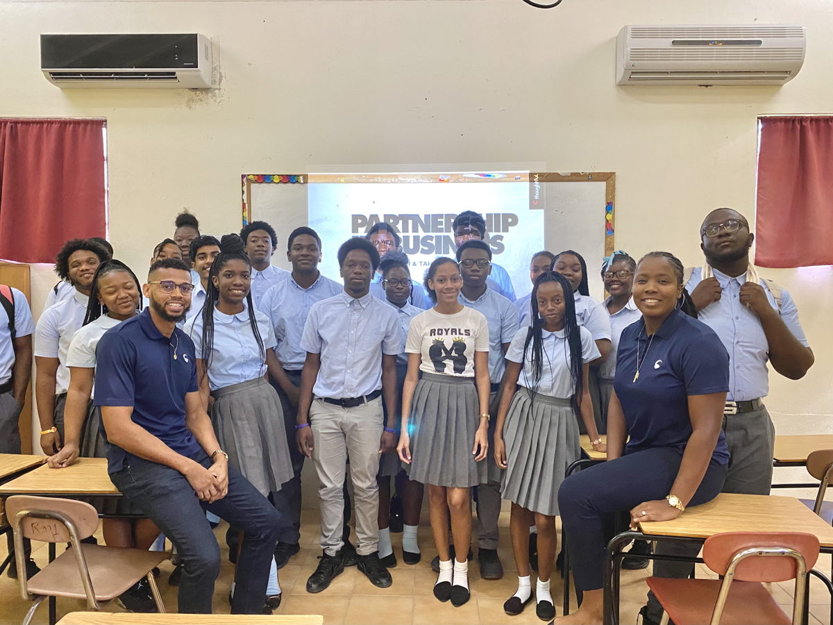 Tahirah and Gino hold Entrepreneurship Workshop with 6th form students (2020)