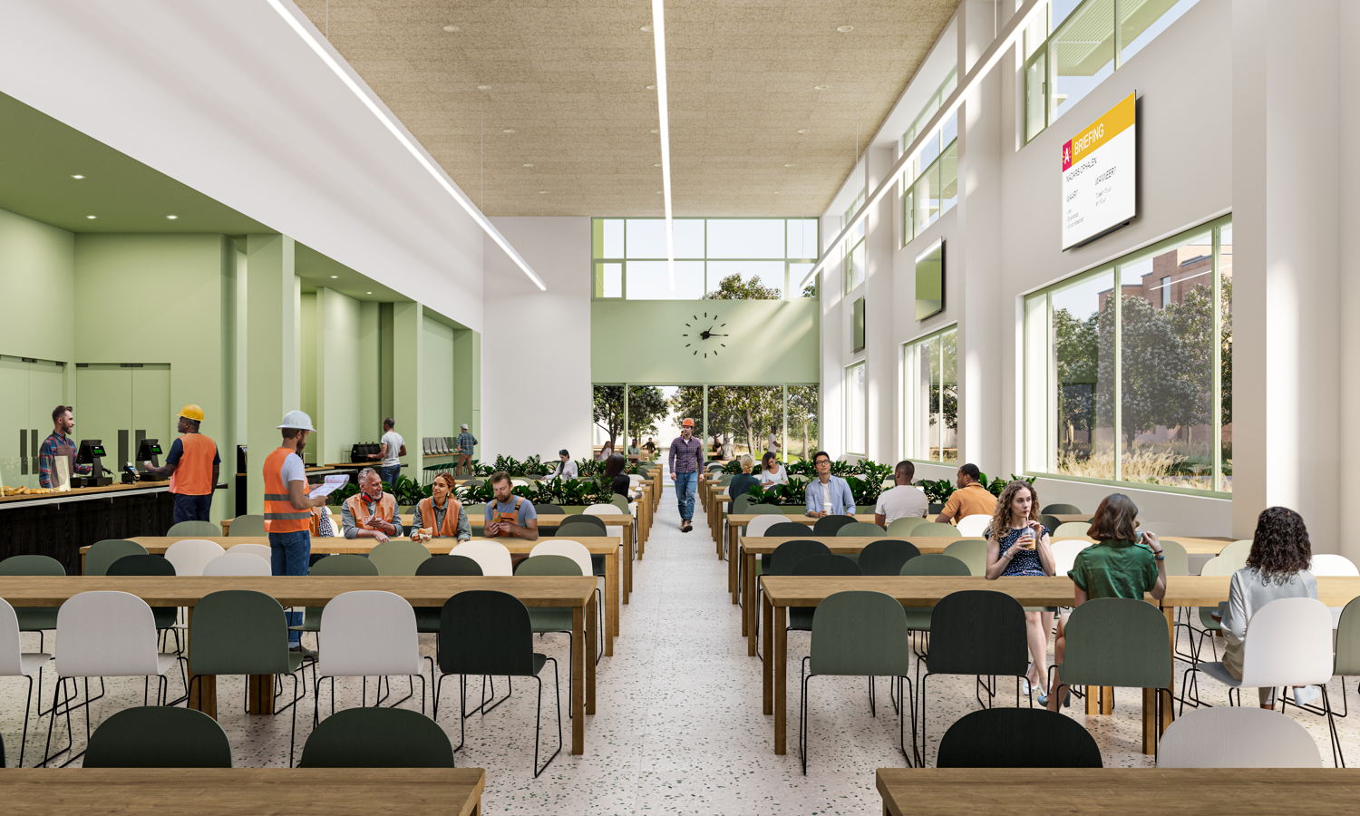 Toekomstbeeld nieuw gebouw Technische Cluster Noord ©Binst Architects